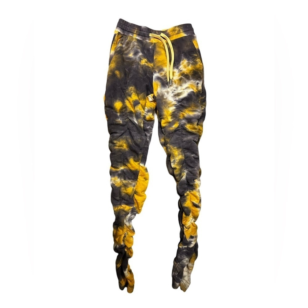 COPY - ShaneJustin Tie-Dye Ruched Jogger Pant Yellow Purple Women’s Juniors Siz…